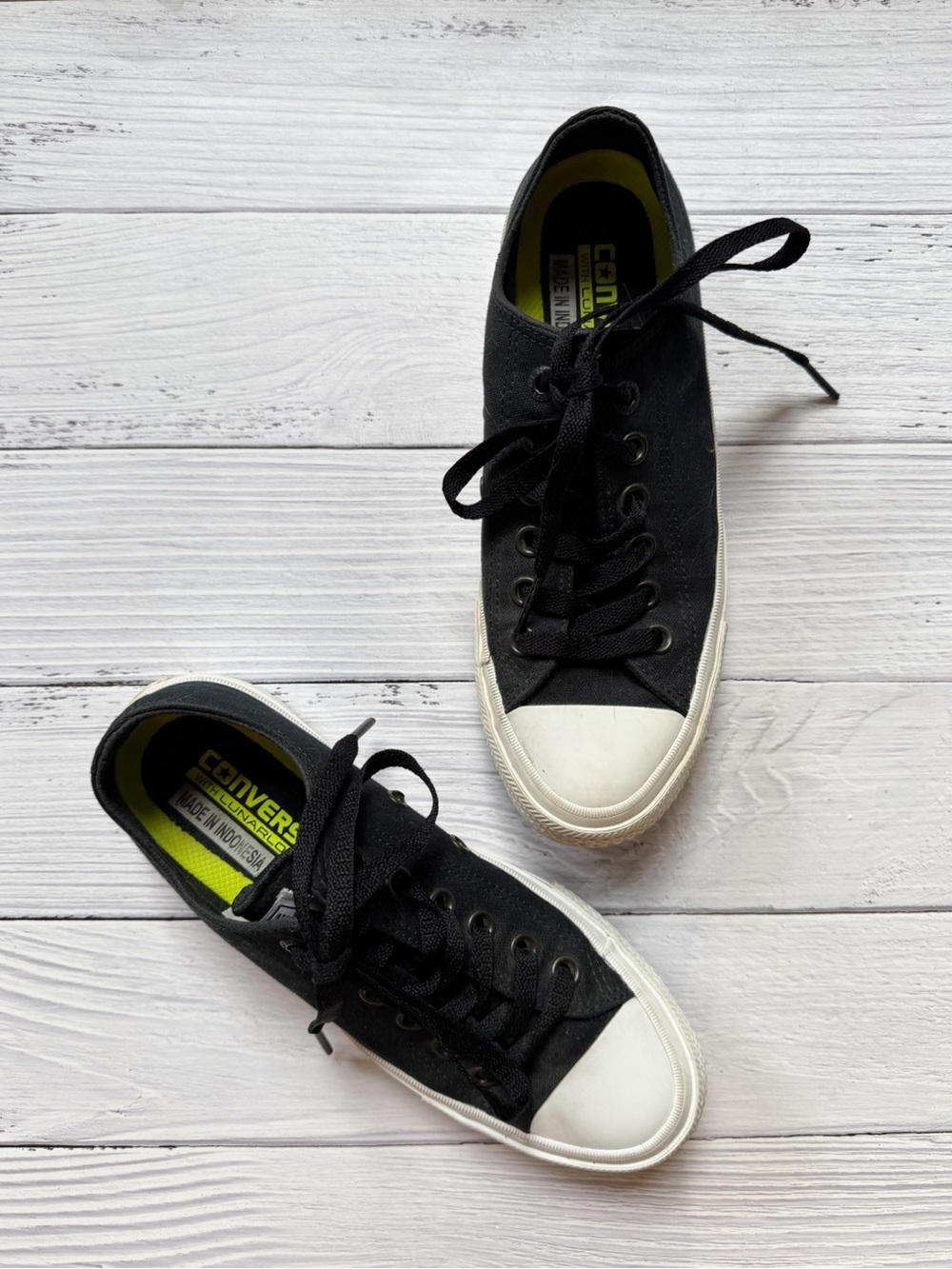 Converse Chuck Taylor All Star II Ox Black Low Top Sneakers (M5/W7)
